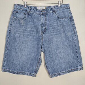 Bongo Shorts Mens 38 Blue Classic Fit 12" Inseam Jorts CottonDenim M1501003 VTG